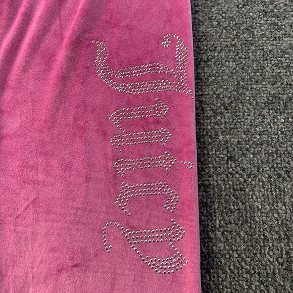 Vintage Y2k Juicy Couture Sleepwear Drawstring Pants Pink Velour Womens Size M - Picture 2 of 14